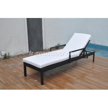 1pc patio en rotin tressant loisirs chaise longue